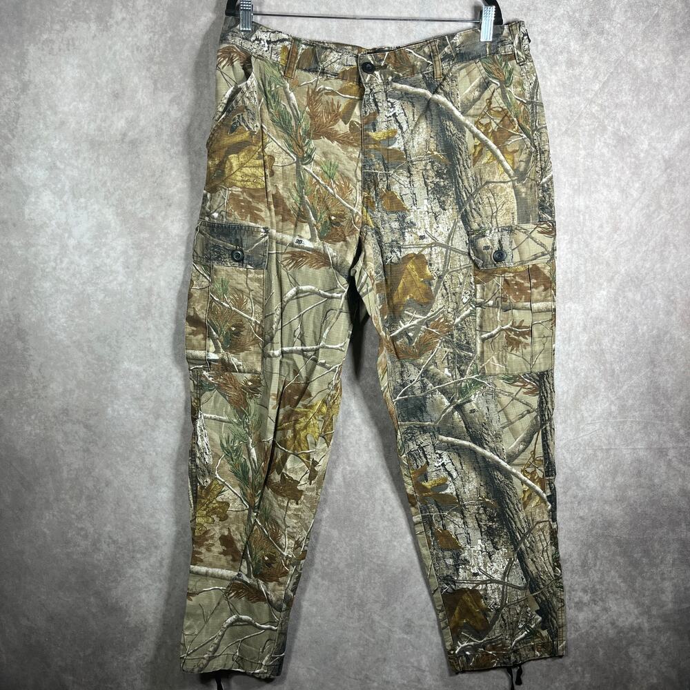 RedHead Pants Mens Large Brown RealTree Camouflage Cargo Hunting Outdoor Pockets